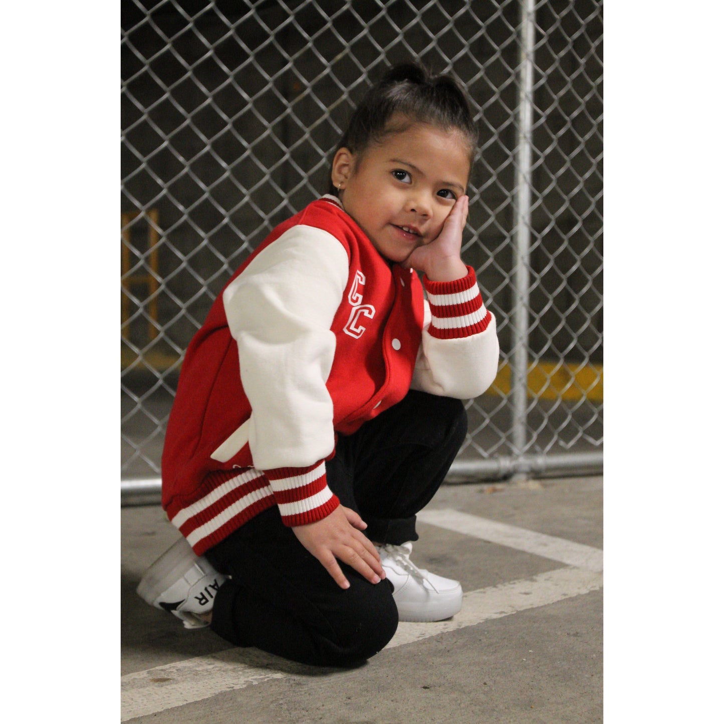 Red Kids Champions Varsity Jacket
