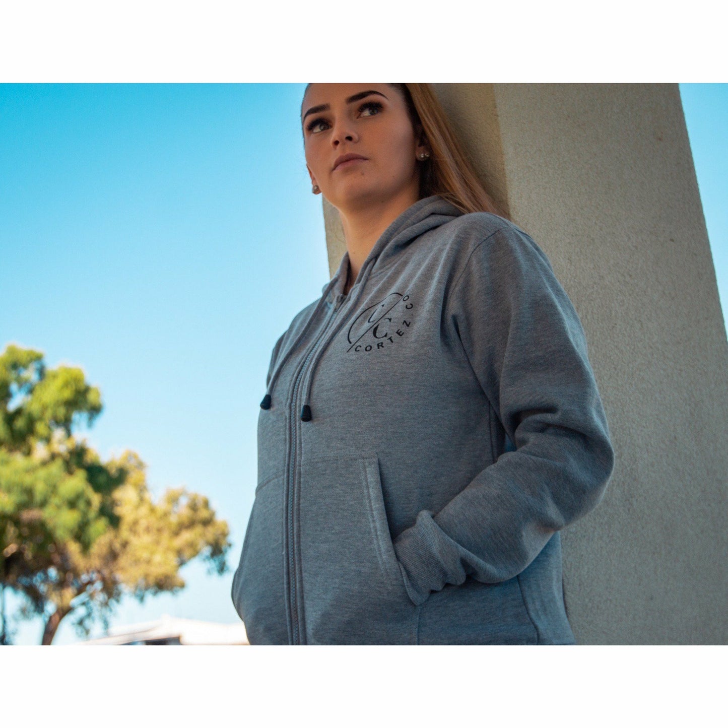 Grey Marl Lifestyle Zip Up Hoodie