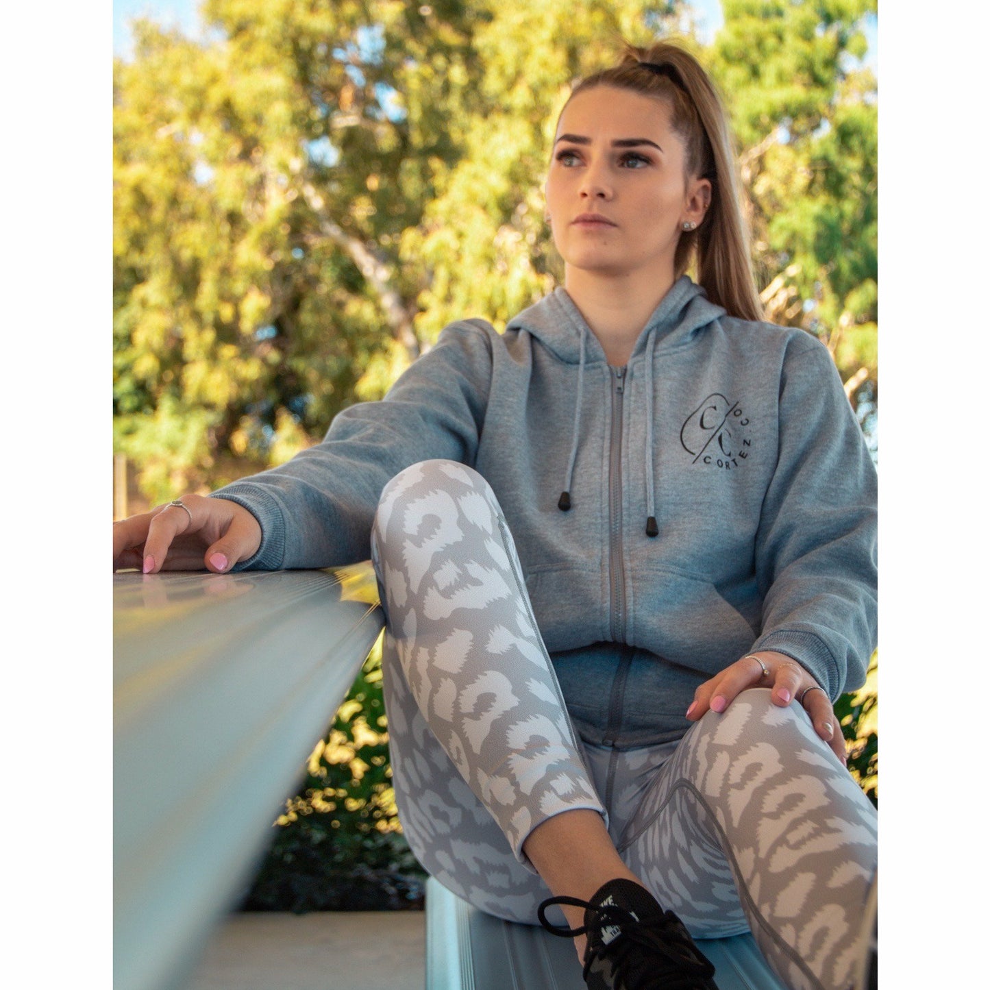 Grey Marl Lifestyle Zip Up Hoodie