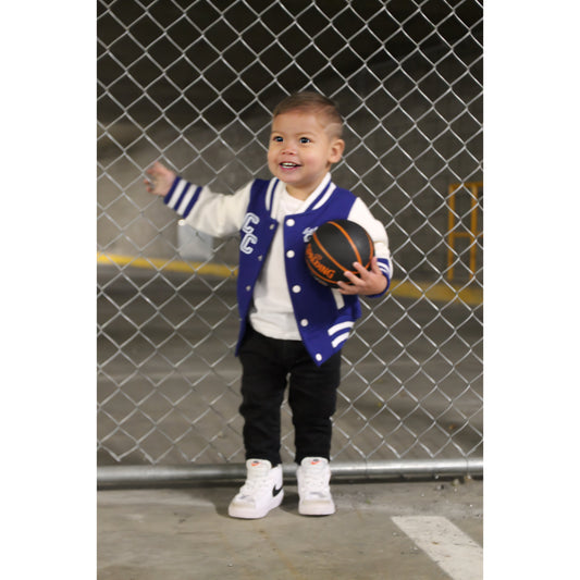 Blue Kids Champions Varsity Jacket