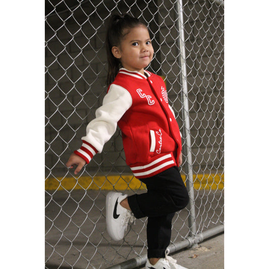 Red Kids Champions Varsity Jacket