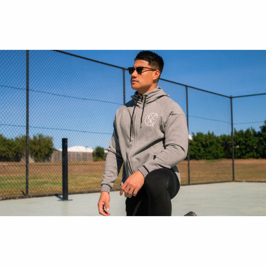 Grey Marl Elite Zip Up Hoodie